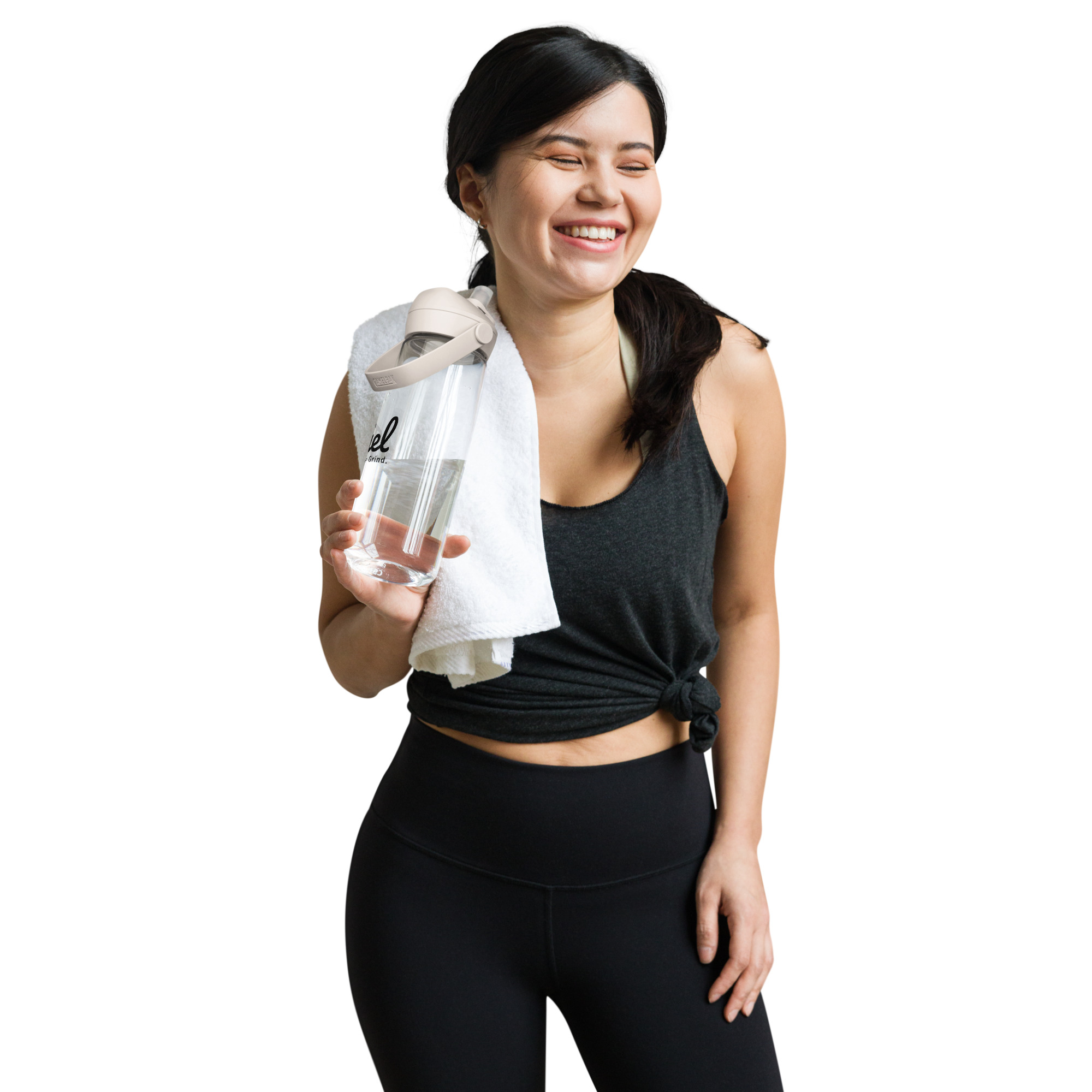 Flip straw water bottle